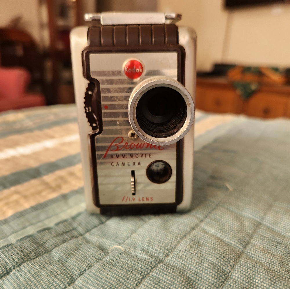 Kodac Brownie movie camera and Junior Splicer kit